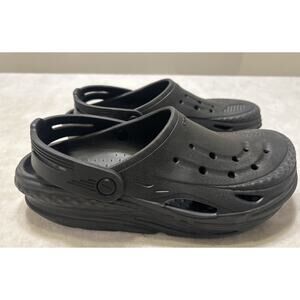 Crocs Off Grid Clogs Mens Size 9 Black Slip On Comfort Rubber Shoes Slippers